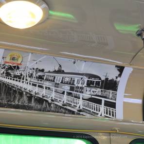 Vintage trolley interior detail